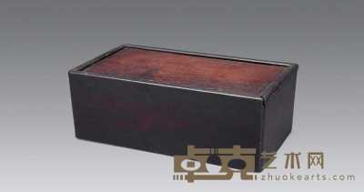 清末 紫檀抽板盒 长21cm宽11cm高7cm